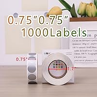 Vista 144 de PARLAIM 6 Rolls 6000PCS 3/4" Round Circle Color-Code Dot Stickers, 6 Color Style Colorful Coding Label Sticker for Home Office Classroom