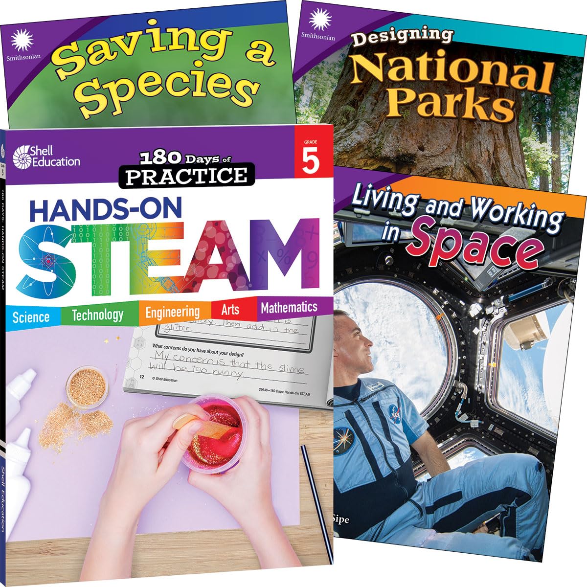 Learn-at-Home: Hands-On STEAM Bundle Grade 5: 4-Book Set