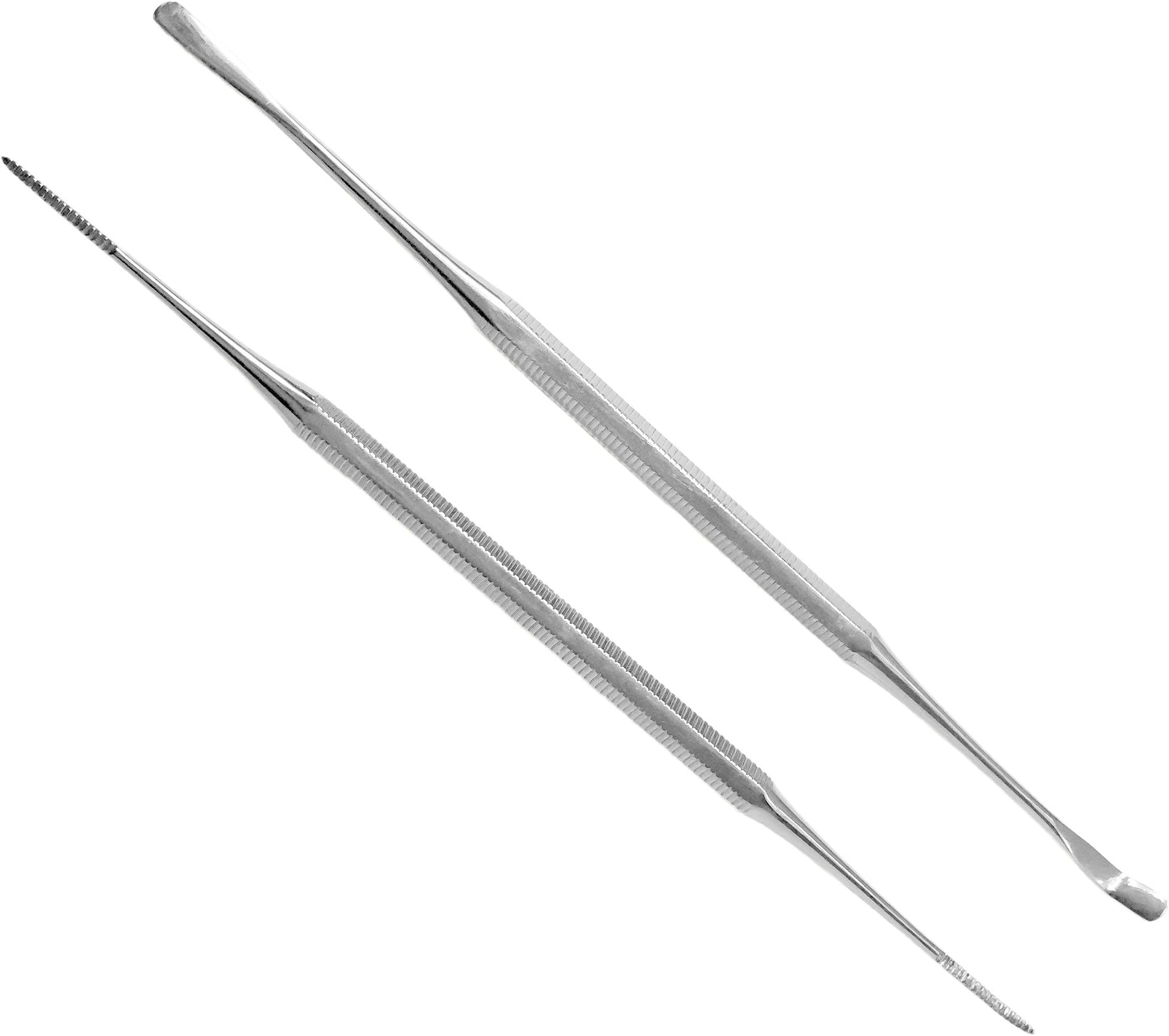 Kohm KP-7100 Ingrown Toenail File & Lifter Set - Professional Grade Stainless Steel Chiropody Instruments, Podiatry Blacks File