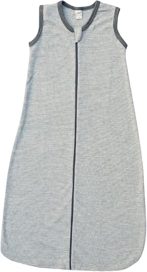 Lilano, Schlafsack Ringel ohne Arm, 70% Wolle (kbT), 30% Seide, 210 gr./m² (Curry/Natur, 2 (90 cm)) Fashion