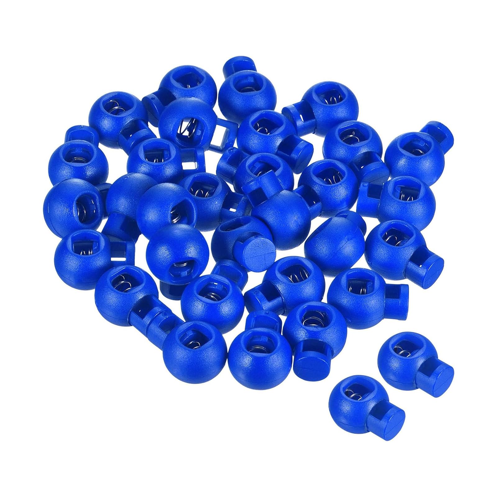 Unifizz 22×17mm Cord Locks, 30 Pack Ball Spring Toggle Toggle Stoppers for Drawstrings, Bags, Shoelaces, Jackets and Sewing Repair, Dark Blue