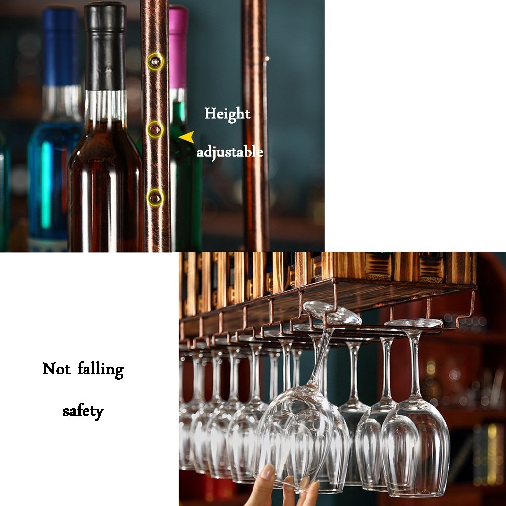 Hemoton Weinregal Aus Schmiedeeisen – 2-teiliges Set In Schwarz, Wandmontage Für Flaschen, Bar- & Küchendekor