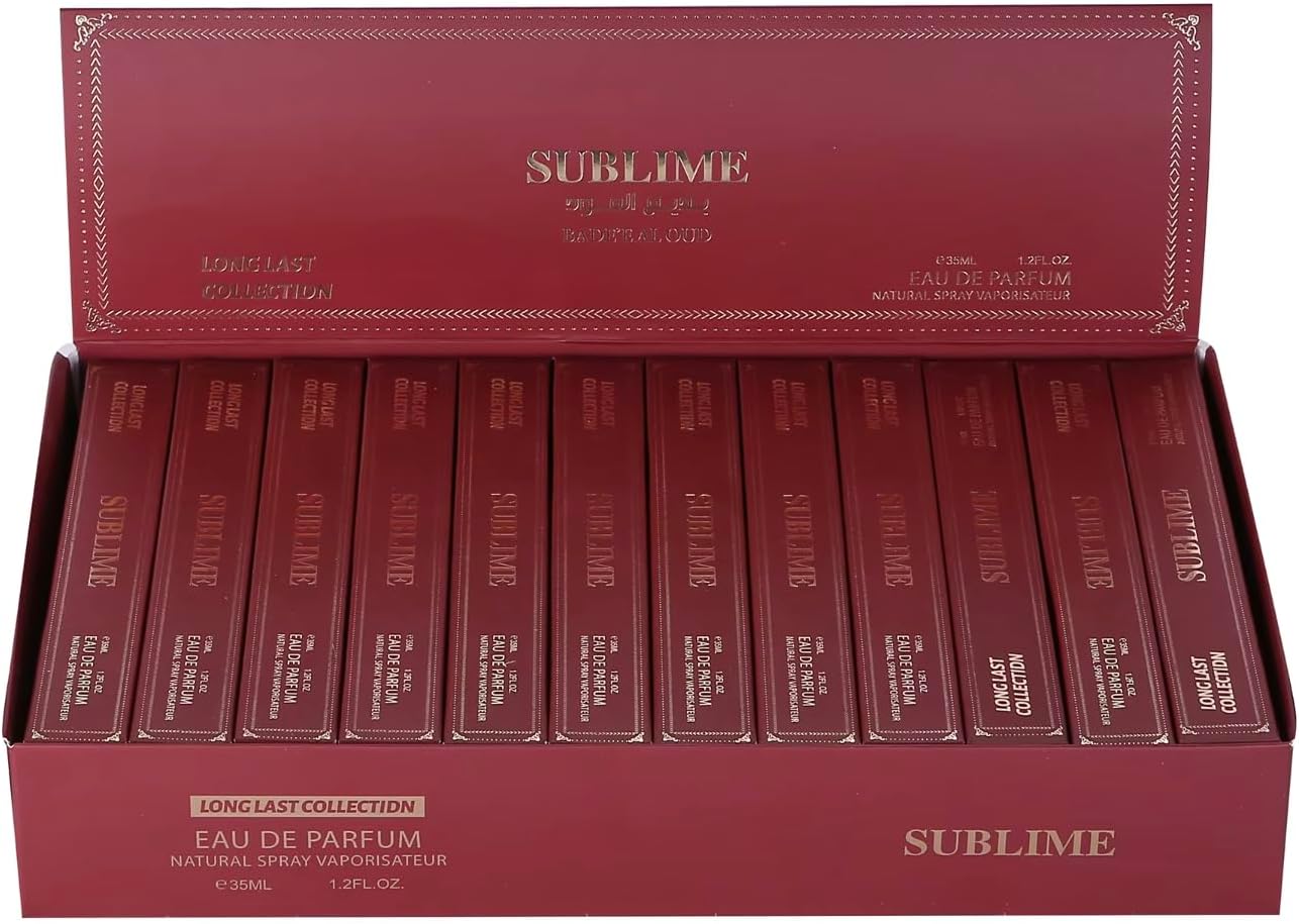 Arabic Perfume Collection 35ml Spray | Yara, Amearat, Qahwa, Khamrah, Amethyst, Sublime Long-Lasting Fragrance for Men & Women (Sublime)