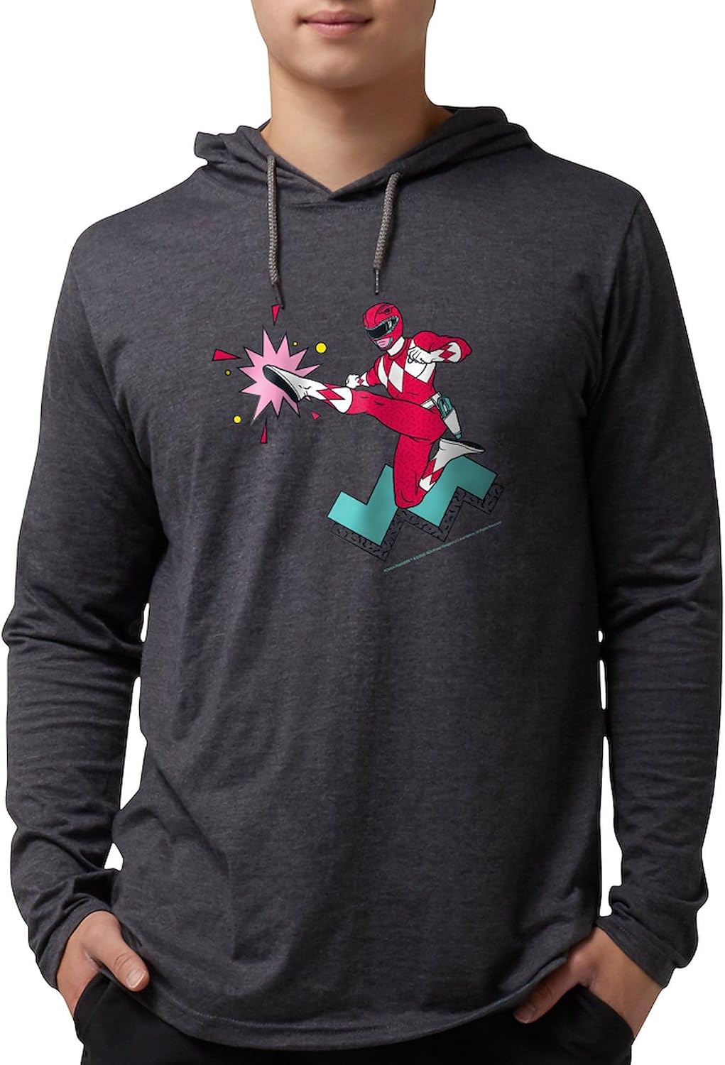 CafePress Power Rangers Red Ranger Kickin Men's Hoodie Shirt