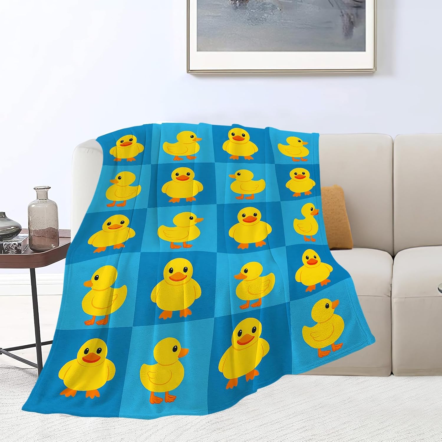 Duck Blanket Super Soft Warm Fluffy Fleece Flannel Animal Throw Blanket Cozy Fuzzy Plush Stuff Bedding Blankets Gifts for Women Kids Boys Girls Adults 50"X40" - Image 2