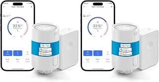Meross smartes Heizkörperthermostat inklusive Hub, WLAN Heizungsthermostat Kompatibel mit HomeKit, Alexa und Google Assistant,Sprachsteuerung Zeitpläne Automation Fensteröffnungserkennung, M30*1,5mm