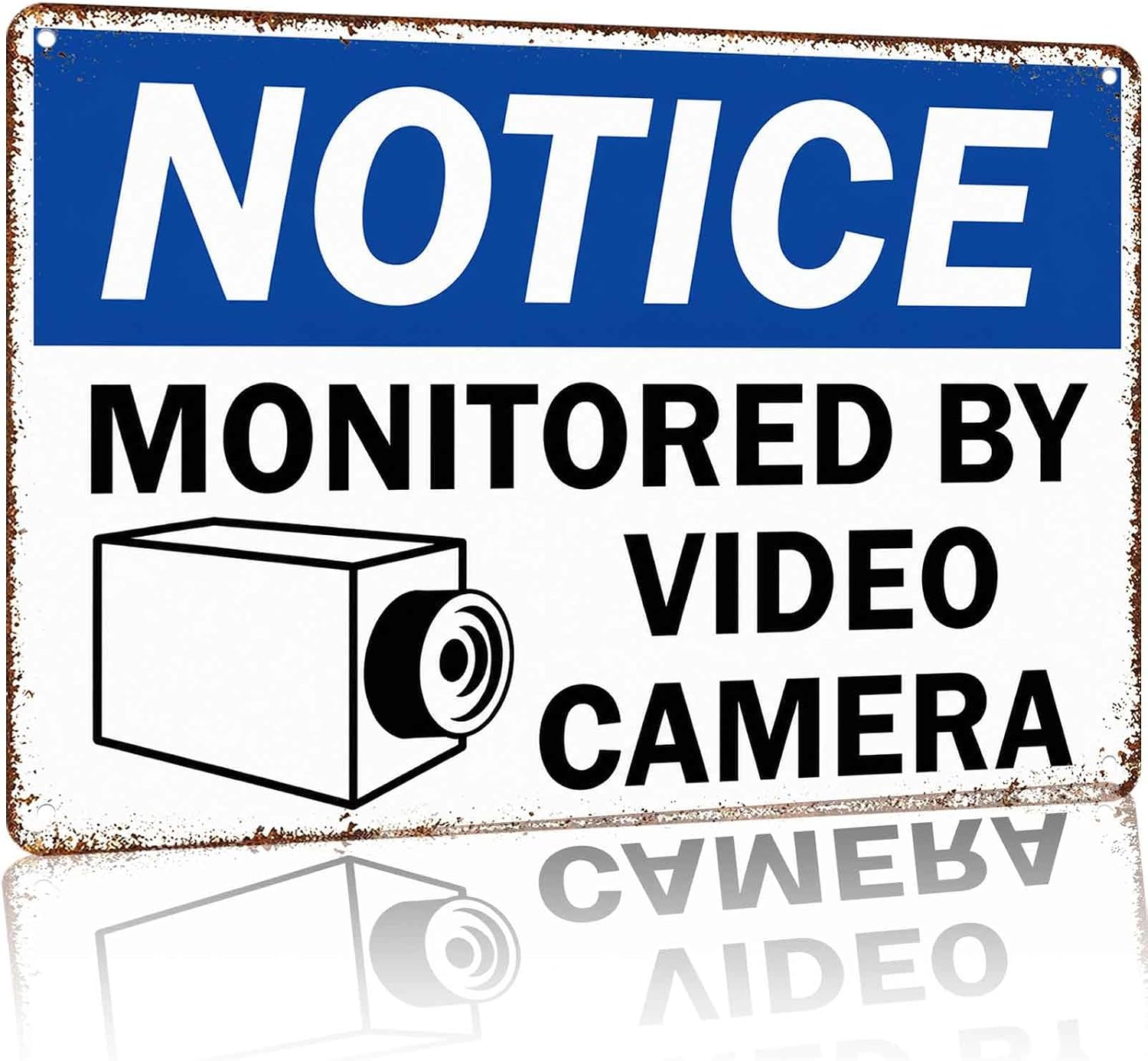 Video Surveillance Notice Aluminum Metal Sign 8 x 12 Inch