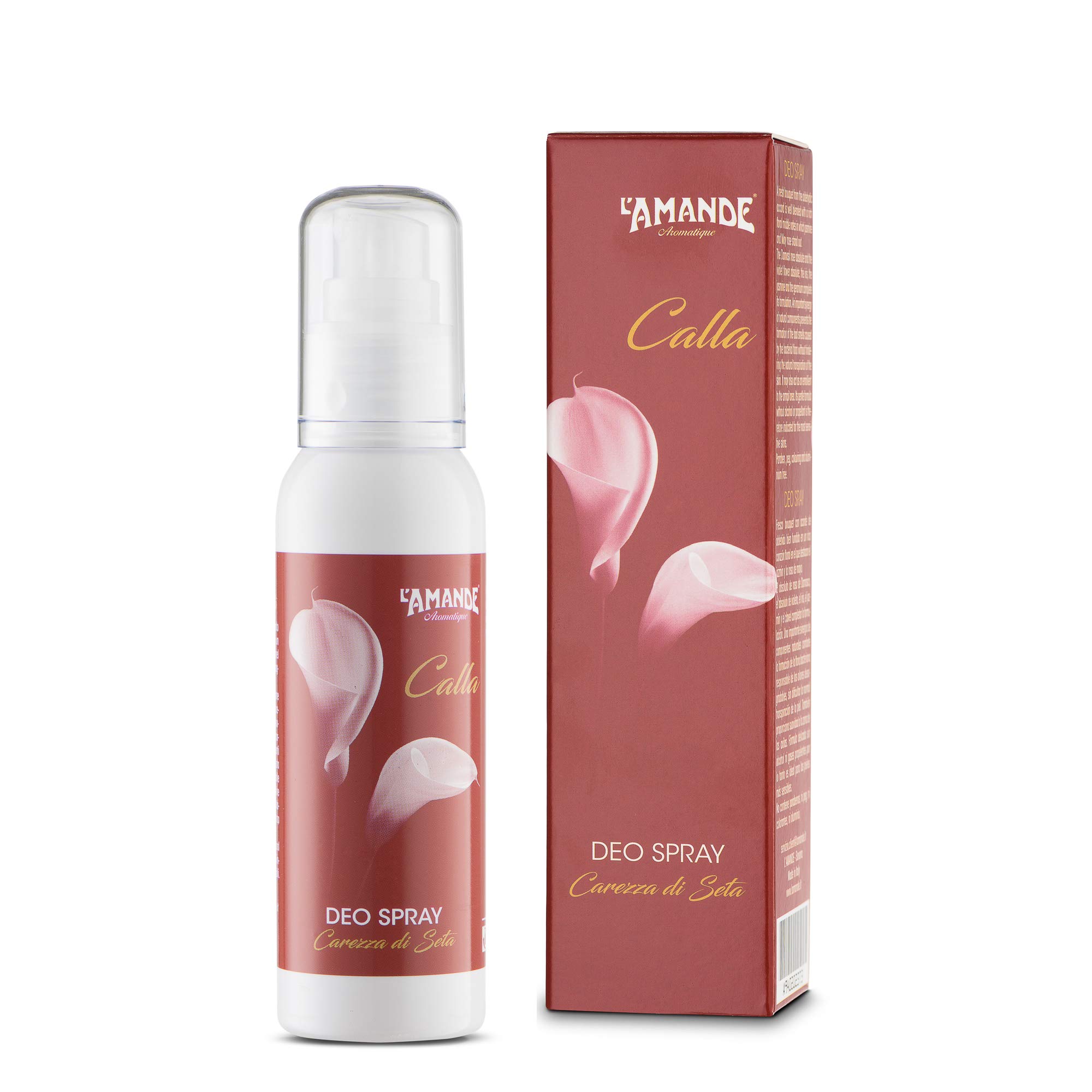 L'amande Damen – Deodorant-Spray Für Ohne Alkohol Und Aluminiumsalze, Zart Und Natürlich Für Empfindliche Haut, Feuchtigkeitsspendendes Und Geschmeidig Machendes Deodorant Für – Calla 100 Ml