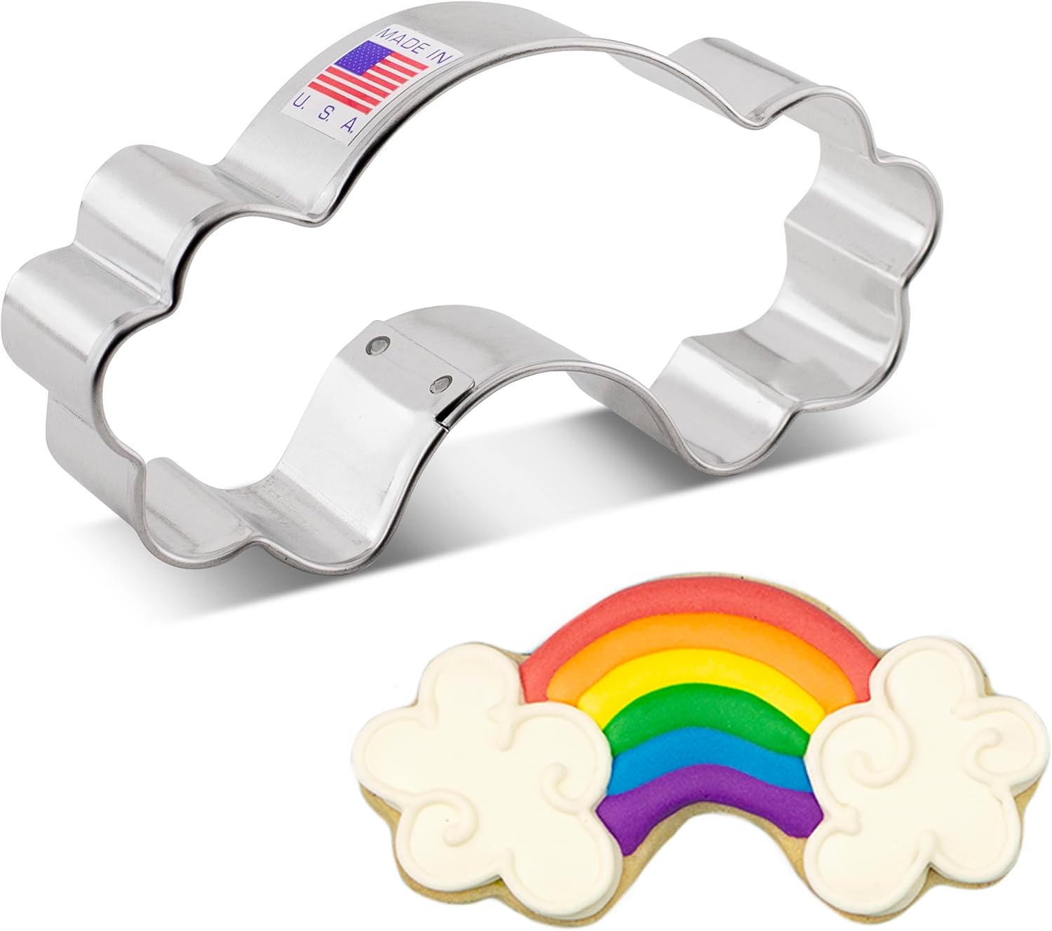 Rainbow Cookie Cutter 4" Made in USA by Ann Clark