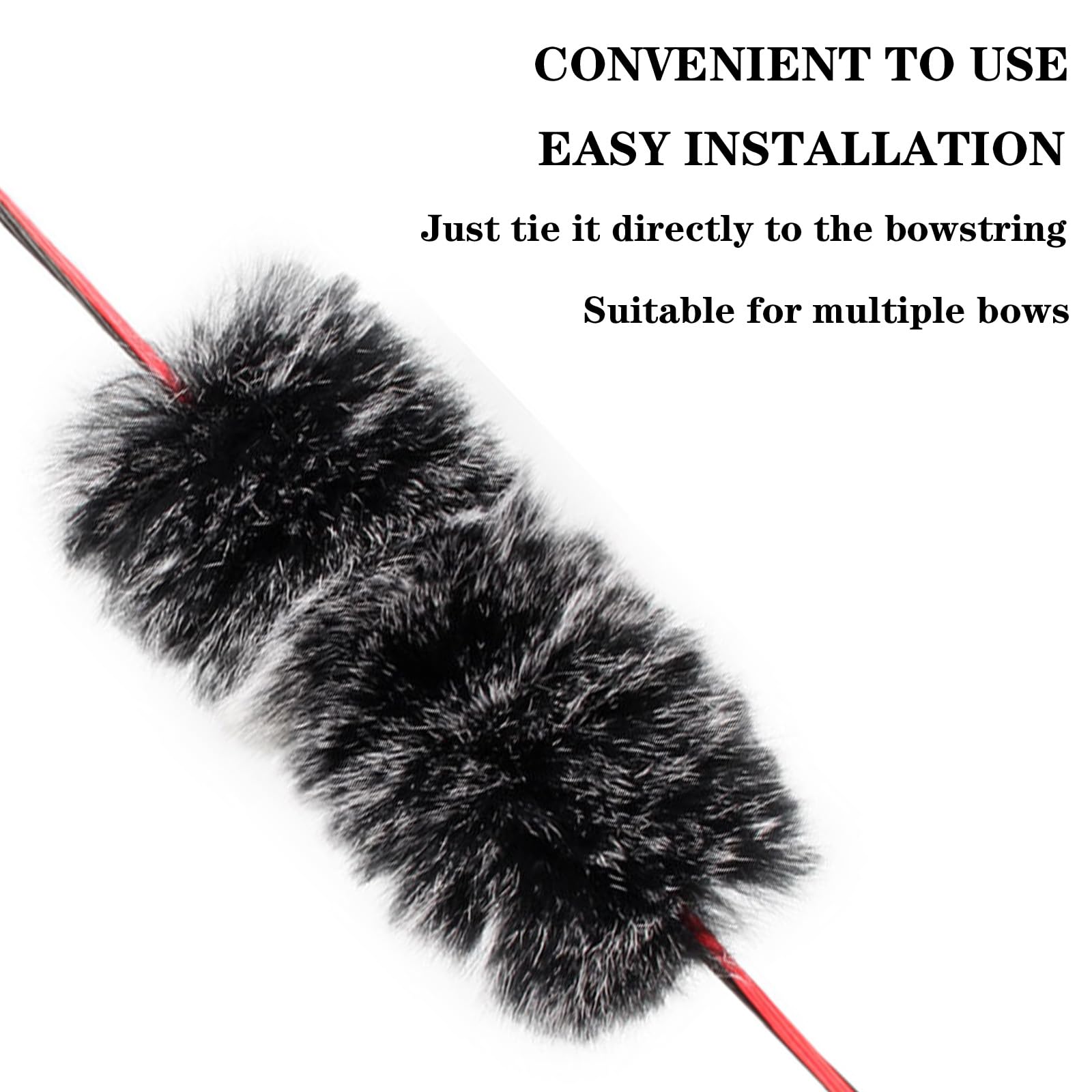 KURUGEILI One Pair Archery Bow String Silencers String Silencer Bowstring Dampener for Recurve Bow Longbow Traditional Bow