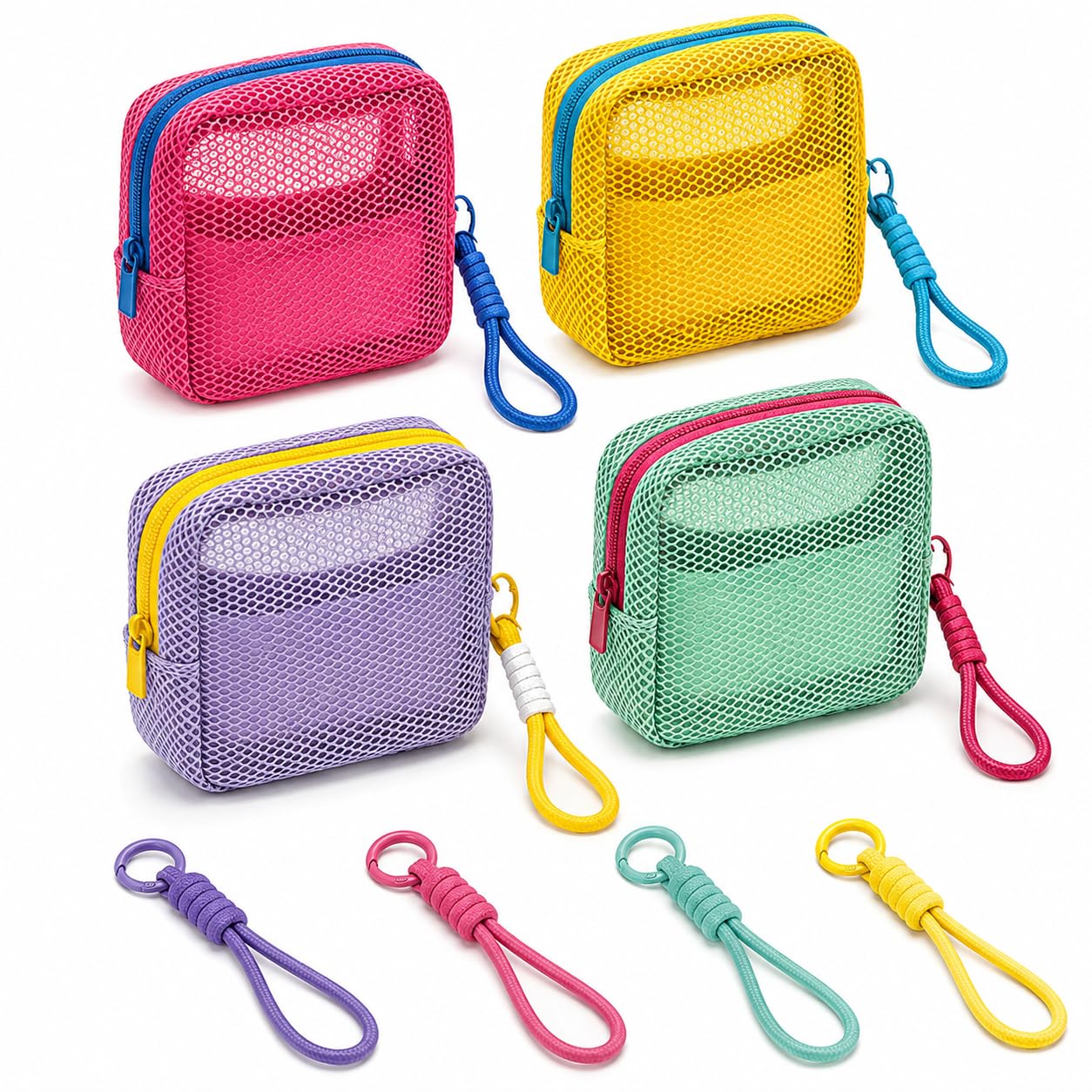 8PCS Lipstick Pouch, Lipstick Organiser Box, Mesh Makeup Pouch Set with Handles, Small Pouch, Mesh Pouch, Colorful Purse Organizer Insert for Cosmetics-image-35