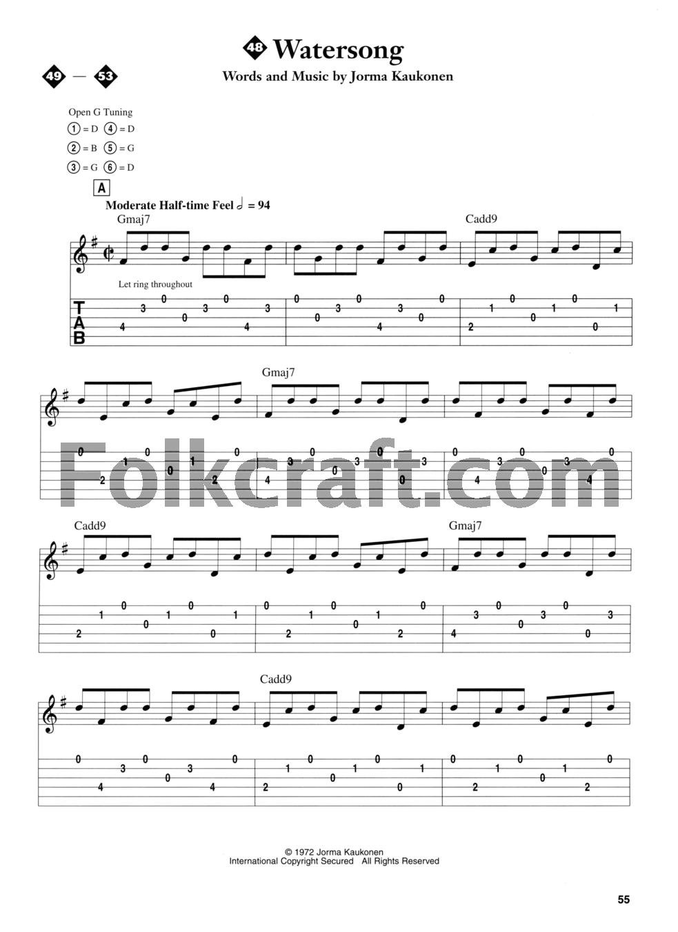 The Guitar of Jorma Kaukonen Book/Online Audio (Listen & Learn) - Image 4