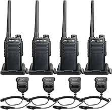 Retevis RT47 2 Way Radios UHF VOX Waterproof Encryption Scan with Speaker Mic Channel Lock Walkie-Talkies Hiking Hunting Cruise Ship Outdoor (4 Pack) - coolthings.us
