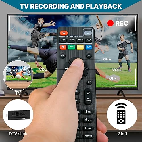 Miniatura 3 de Caja convertidora digital para TV, sintonizador de TV ATSC oculto detrás de TV, caja convertidora de TV con salida HDMIAV 1080P, grabación y