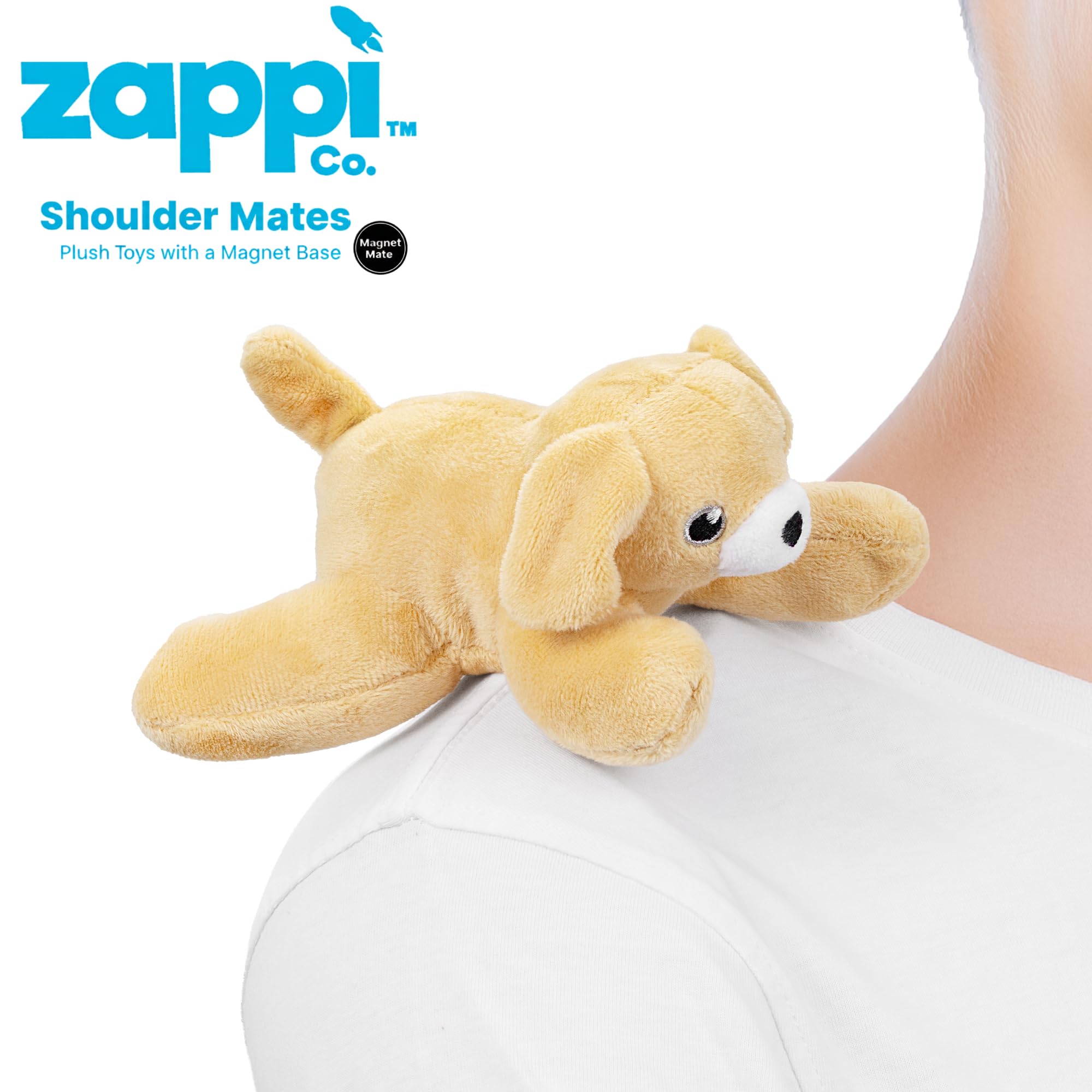 Zappi Co Shoulder Mates Dog Plush Magnet Stuffed Animal Toy, Fancy Dress Costume Accessories Shoulder Pals - Image 2