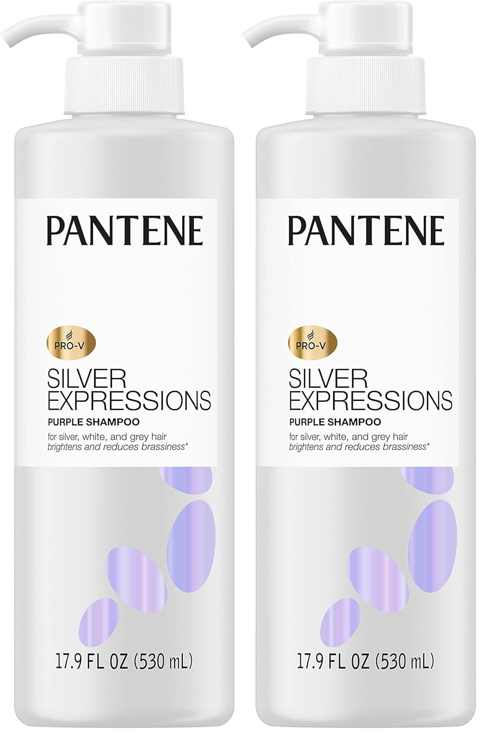 Pantene Silver Expressions, Purple Shampoo and Hair Toner, Pro-V for Grey and Color Treated Hair, Lotus Flowers, 17.9 Fl Oz
