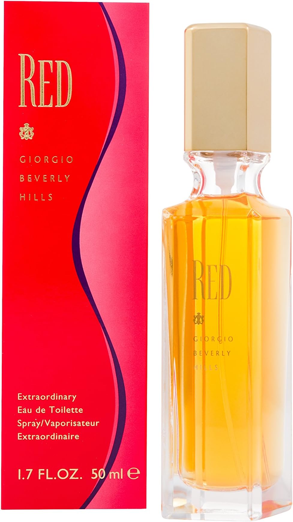 Red for Men Giorgio Beverly Hills Eau de Toilette Spray, Cologne for Men, 1.7 fl oz