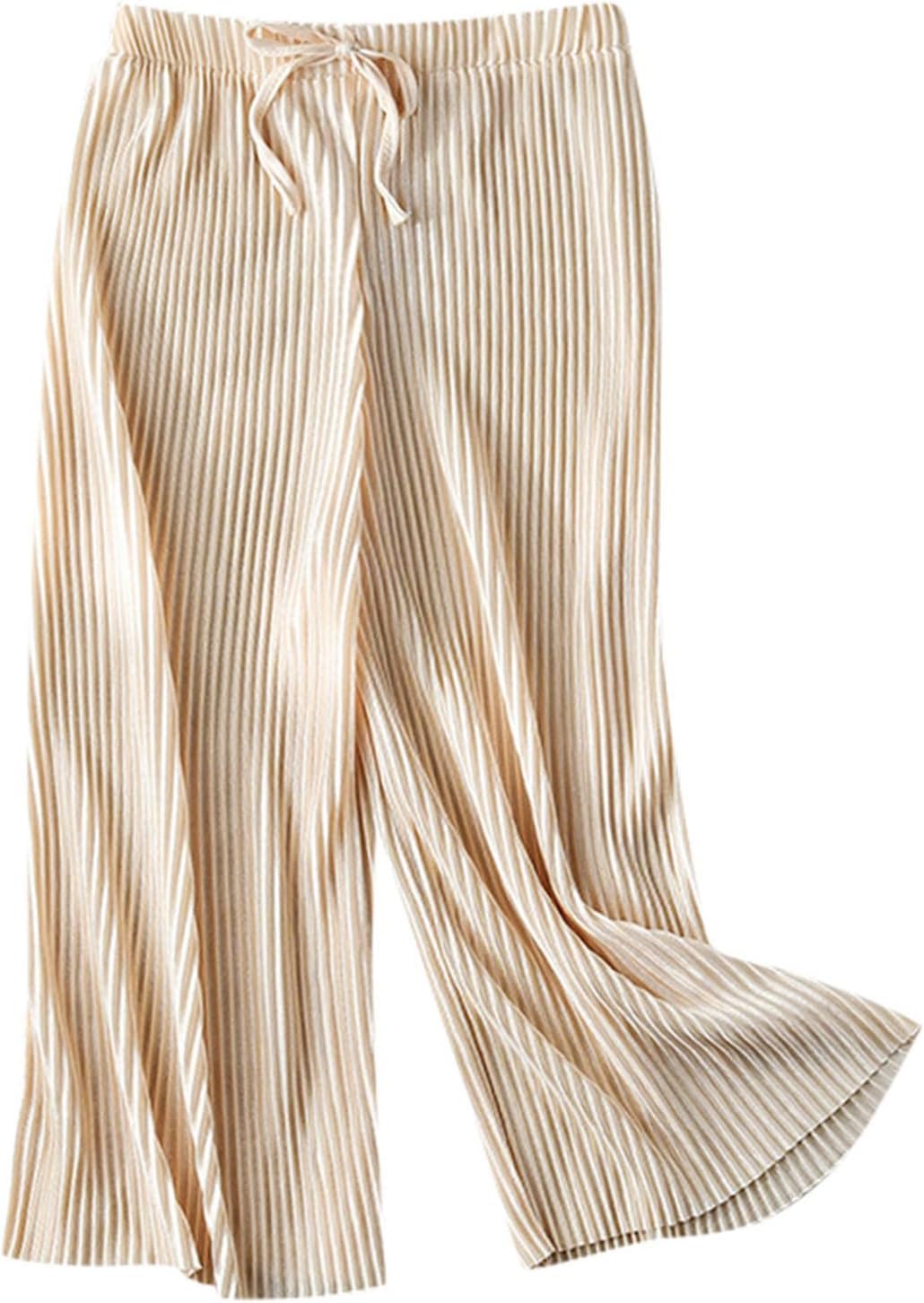 Stylish Girls Casual Wide Leg Pants Lightweight Elastic Waist Loose Trousers for Kids Comfortable Everyday Wear