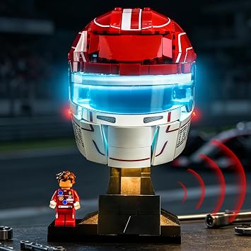 LED Lighting Compatible with LEGO 43014 Scuderia Ferrari HP Charles Leclerc Helmet - JUST Lights,Light Kit Compatible with LEGO Charles Leclerc Helmet,NOT Included The Model