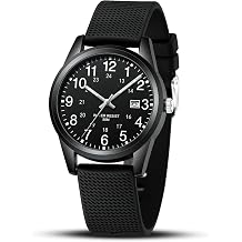 Analog Sports Unisex Watch, 30M Waterproof Military Time Wristwatch, Glowing Easy to Read Dial Sport Watches for Men and Women