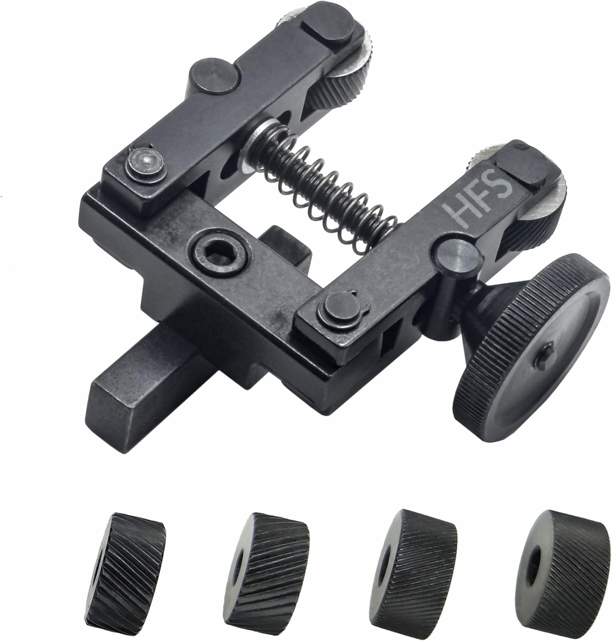 HFS(R) Adjustable Knurling Tool Holder with 6pcs Wheels for Mini Lathes 0-2" Capacity