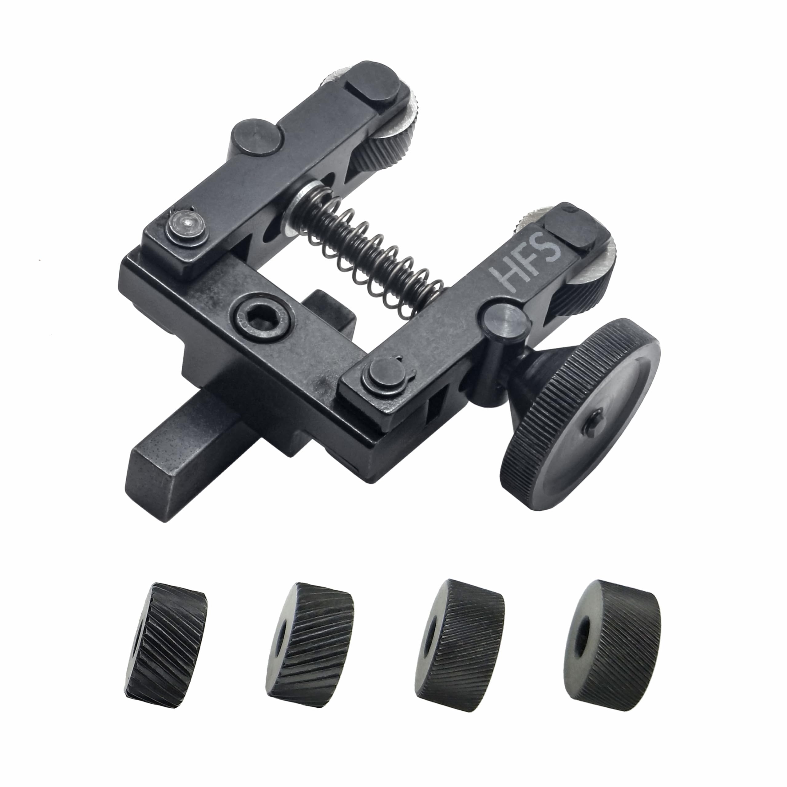 HFS(R) Adjustable Knurling Tool Holder with 6pcs Wheels for Mini Lathes 0-2" Capacity