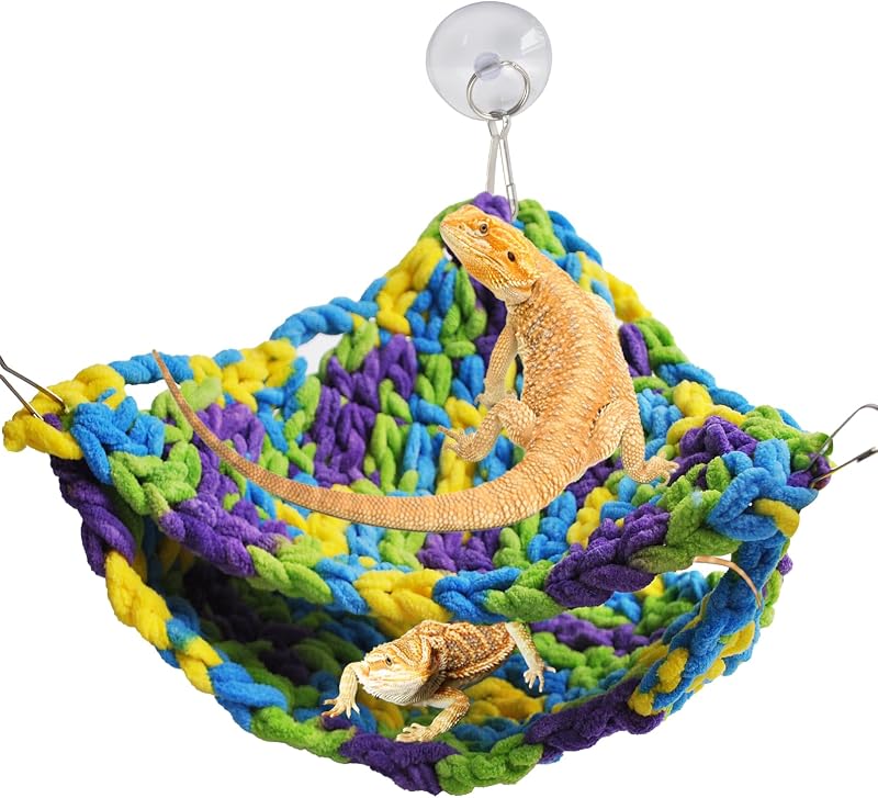 Rede Dupla Macia para Terrário de Répteis kathson Triangular com Ventosas e Ganchos 33 x 30 cm
