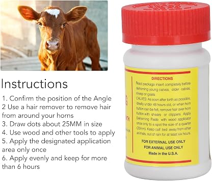 Cattle Dehorning Paste, Cattle Dehorner Paste Livestock Dehorning Solution Supply Horn Removal Paste for Cattle