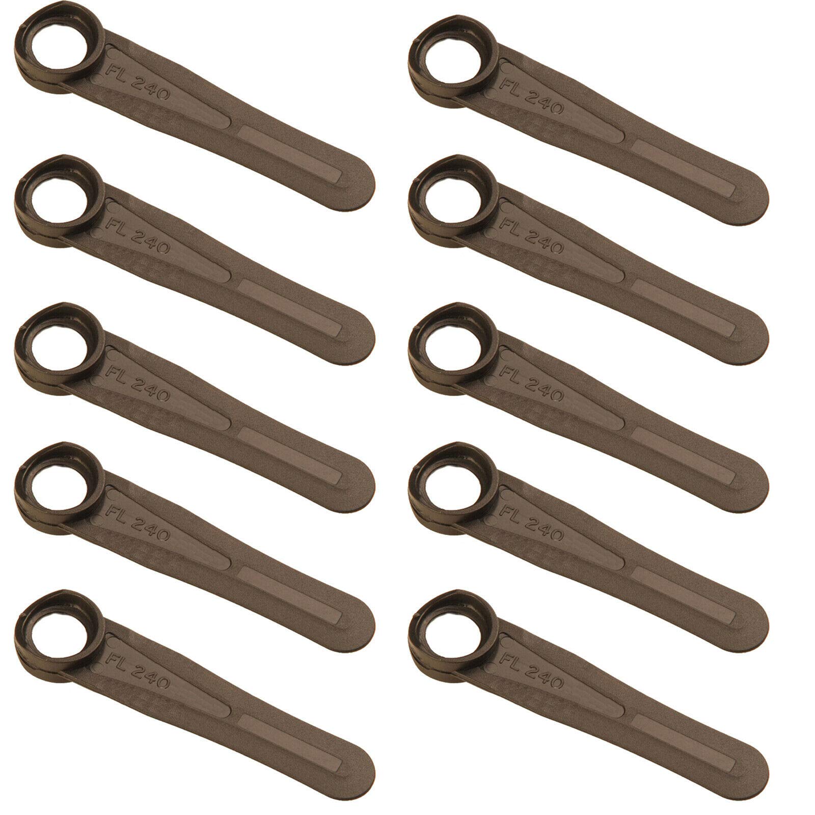Masterpart 10 x Genuine ALM FL240 Plastic Lawnmower Blades compatible with Flymo Minimo E25 E30 PLUS XE