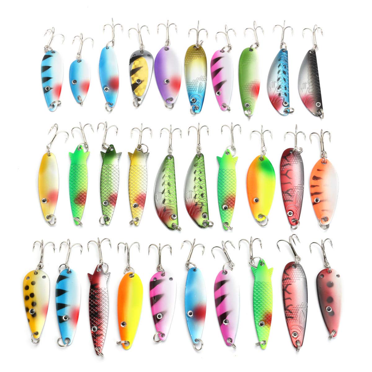 Cebos Artificiales 30 PCS Lure DE Pesca 6CM-8CM 235G Aleación Cebos de Pesca intemperados Señuelos de Pesca