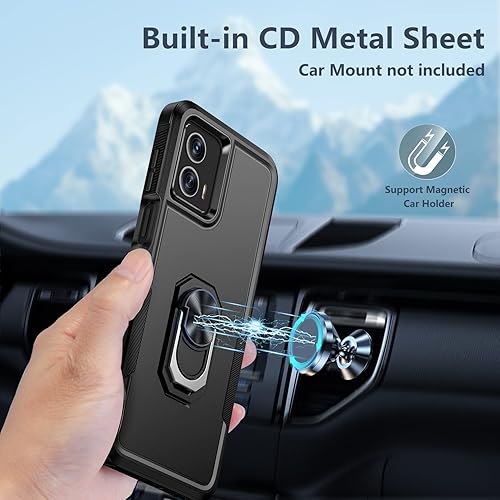 Miniatura 5 de FNTCASE Funda para Motorola Moto G-Power-5G 2023 Funda para teléfono Moto G 5G 2023 con protector de pantalla de vidrio templado - Soporte giratorio