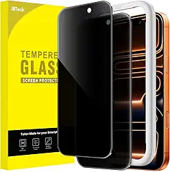 JETech Película de Vidro Temperado de Privacidade para iPhone 17 Pro Max 6,9 Polegadas, Protetor de Tela Anti-Espião com Ferramenta de Instalação Rápida, Pacote com 2