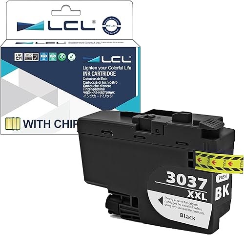 Miniatura 11 de LCL Cartucho de tinta compatible con pigmento de repuesto para Brother LC3037 XXL LC3037XXL LC3037C MFC-J5845DW MFC-J5845DW MFC-J5945DW MFC-J6945DW