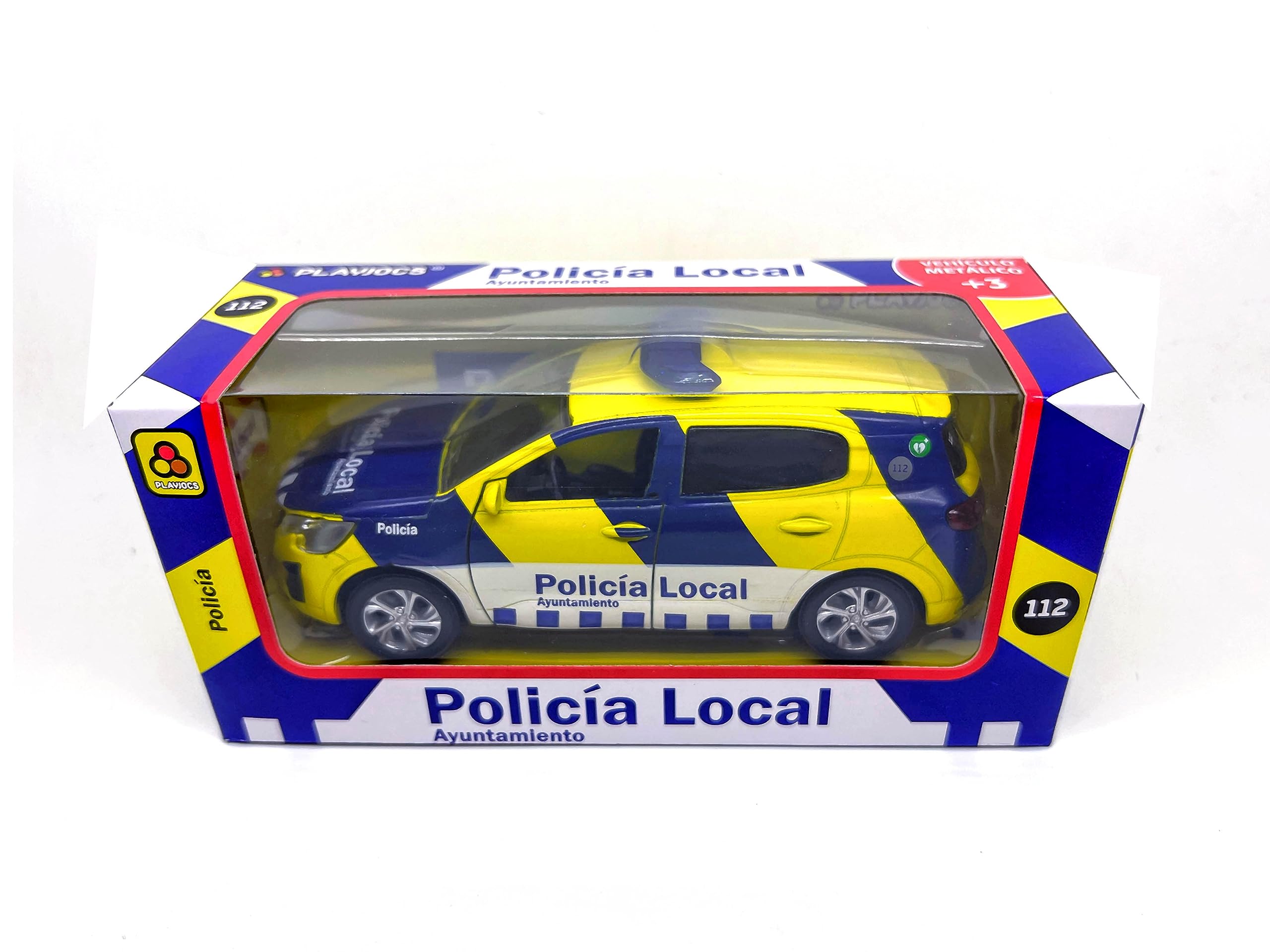 PLAYJOCS GT-8171 Local Police Car Metal Car Toy for children and collectors, Blau, 14 x 6 x 6 cm - Image 2