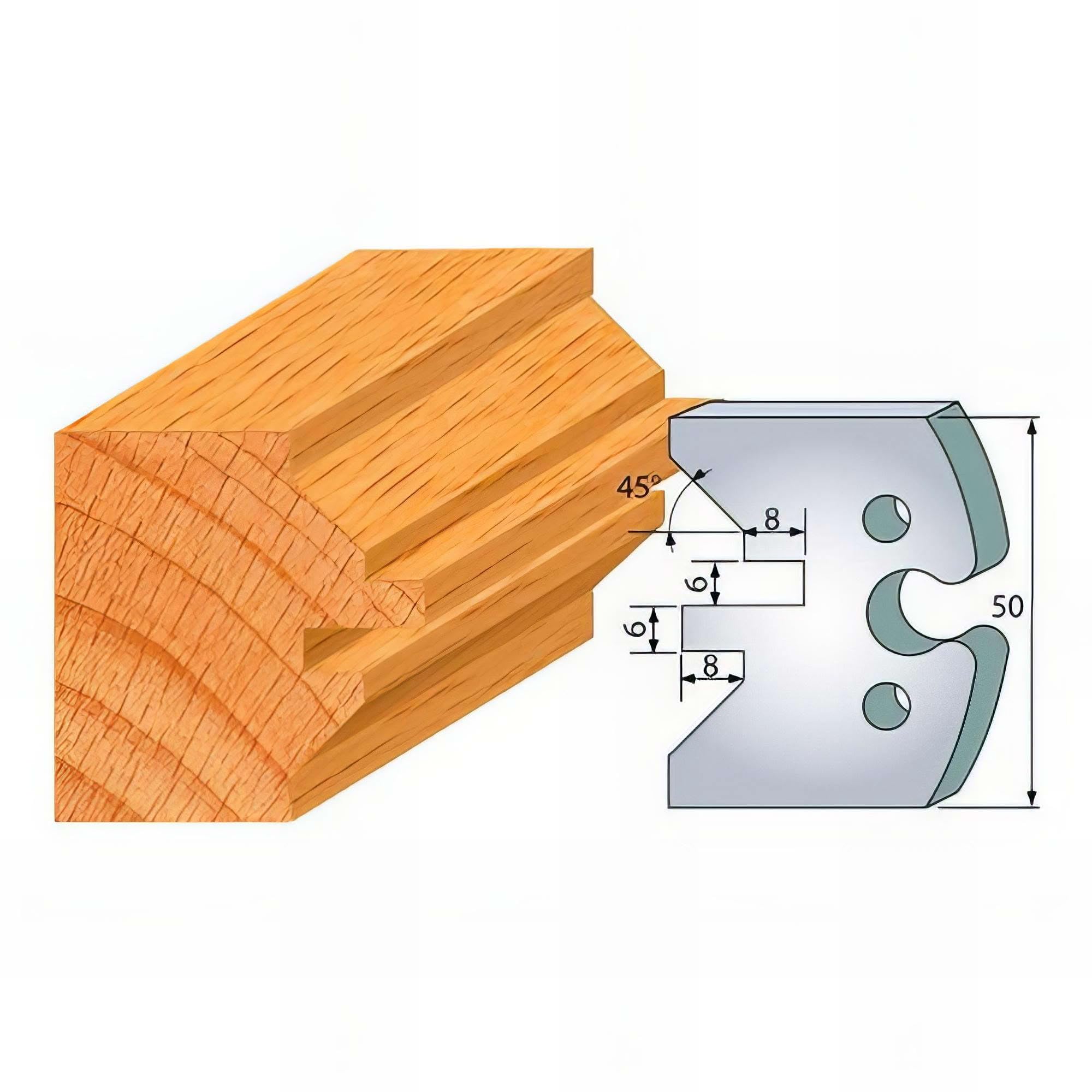 Leman - Jeu de 2 fers profilés acier Ht. 50 mm N°280 Rainure languette lame de volet - 855.280 - Leman
