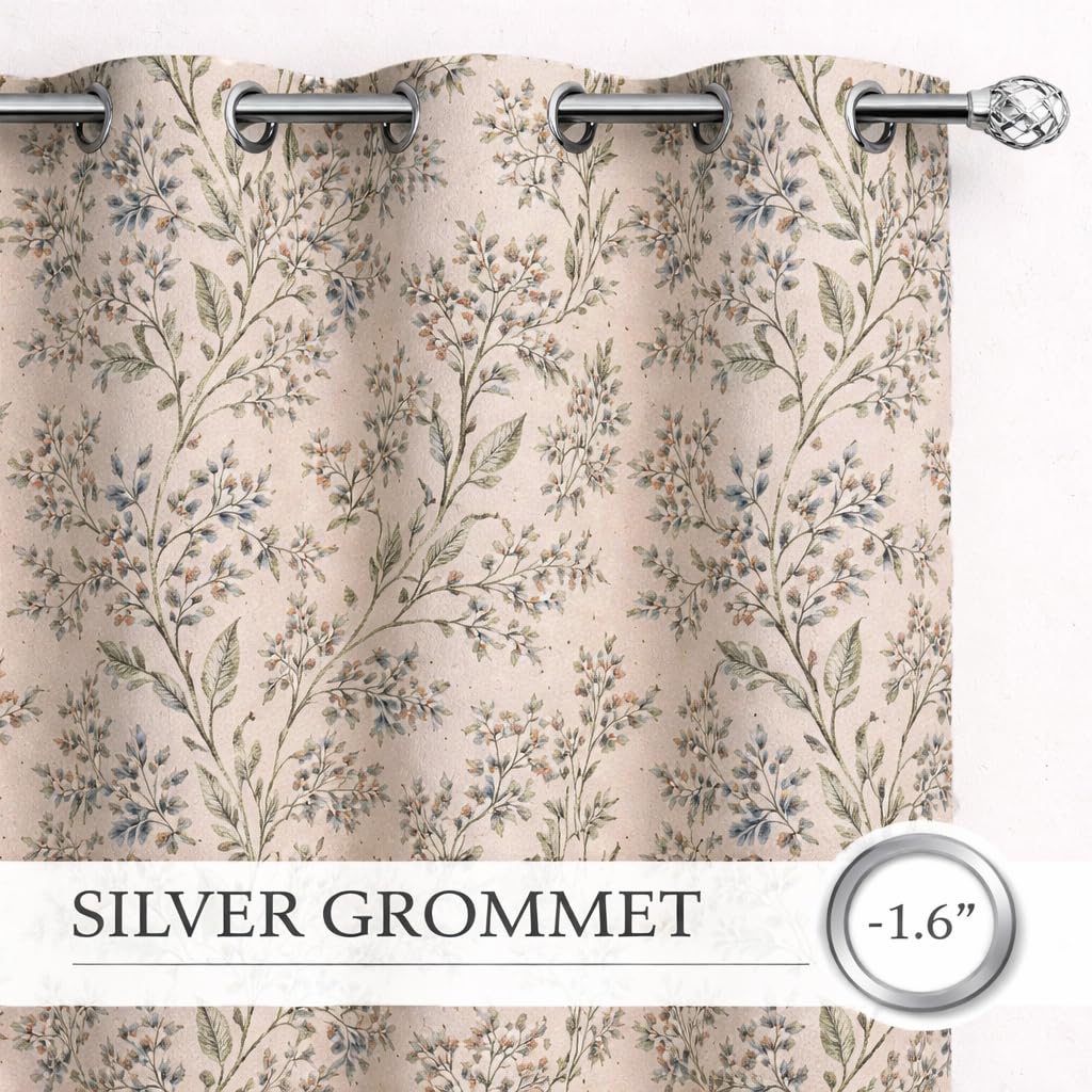 STITCHNEST Floréa Curtains - Room Darkening & Privacy -4