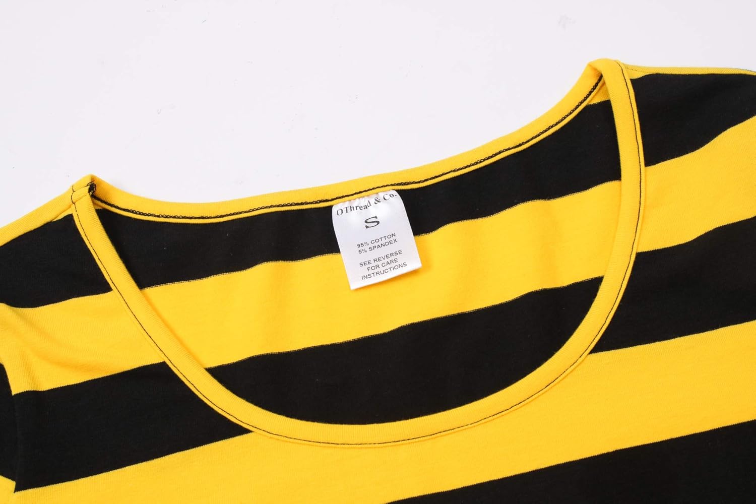 OThread & Co. Women's Long Sleeve Striped T-Shirt Scoop Neck Tee - Image 5