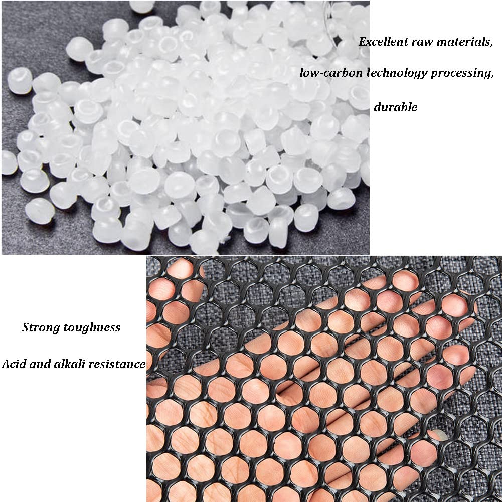 Rete di sicurezza per balcone, per bambini e animali domestici, per esterni, protezione da giardino, in plastica, con diametro del foro di 1,2 cm, colore nero, 0,4 x 18 m