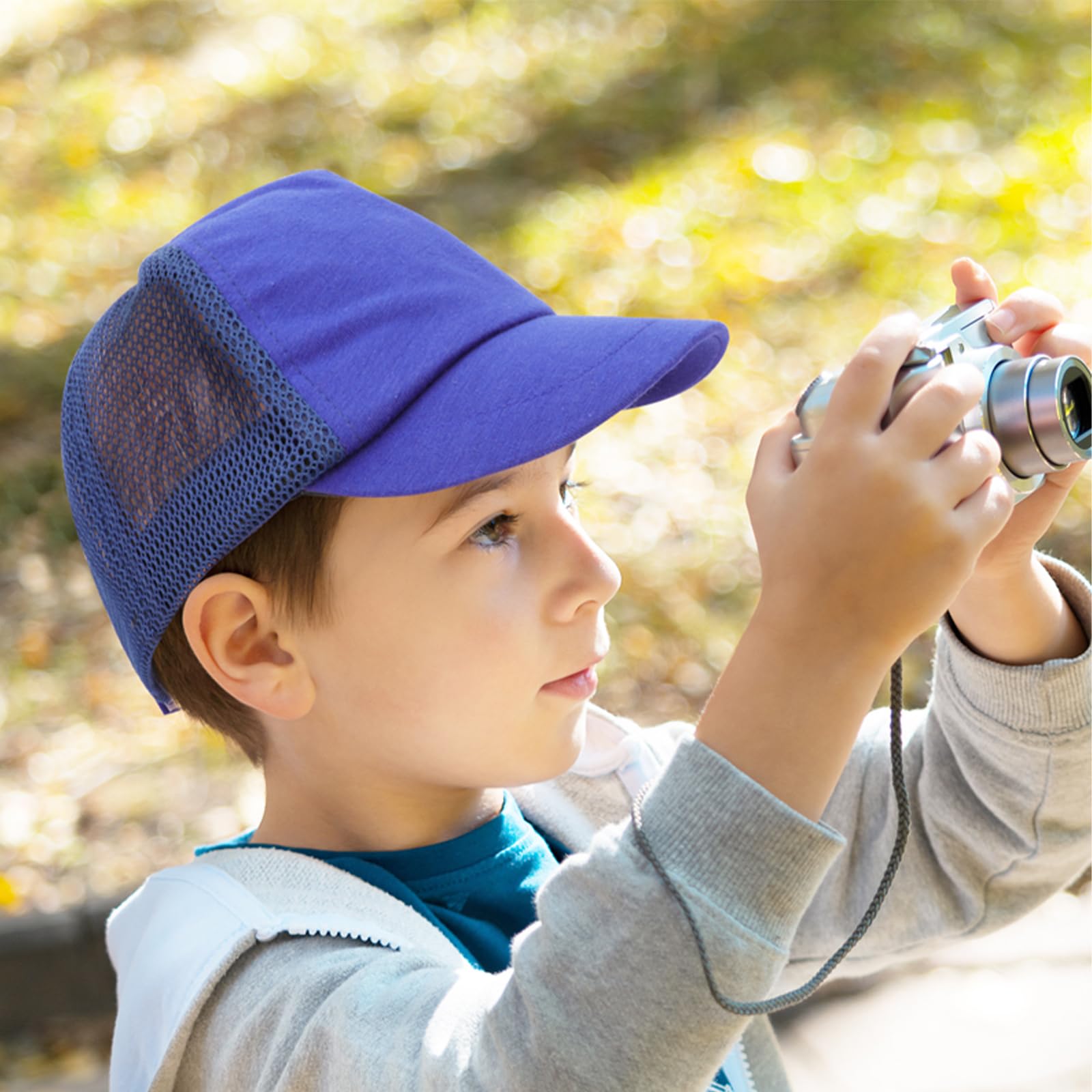 Gorra de béisbol QKURT para niños y niñas, Unisex, Visera y Malla, Verano, Deportes al Aire Libre, 2-6 años