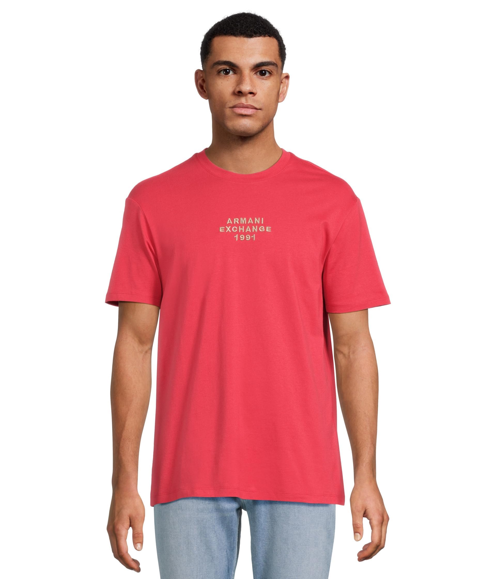 Armani Exchange Men's Utility Edge, embrodidered Logo,Regular Fit,Red,S