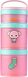 Whiskware Harry Potter Stackable Snack Containers for Babies, Kids, and Toddlers, 3 Stackable Snack Cups for School or Travel, Dobby, Elf, Formula and Cupholder Friendly, Dobby The Elf