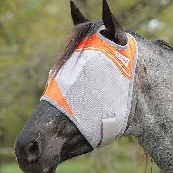 Cashel Crusader Fly Mask, Standard Orange, Warmblood