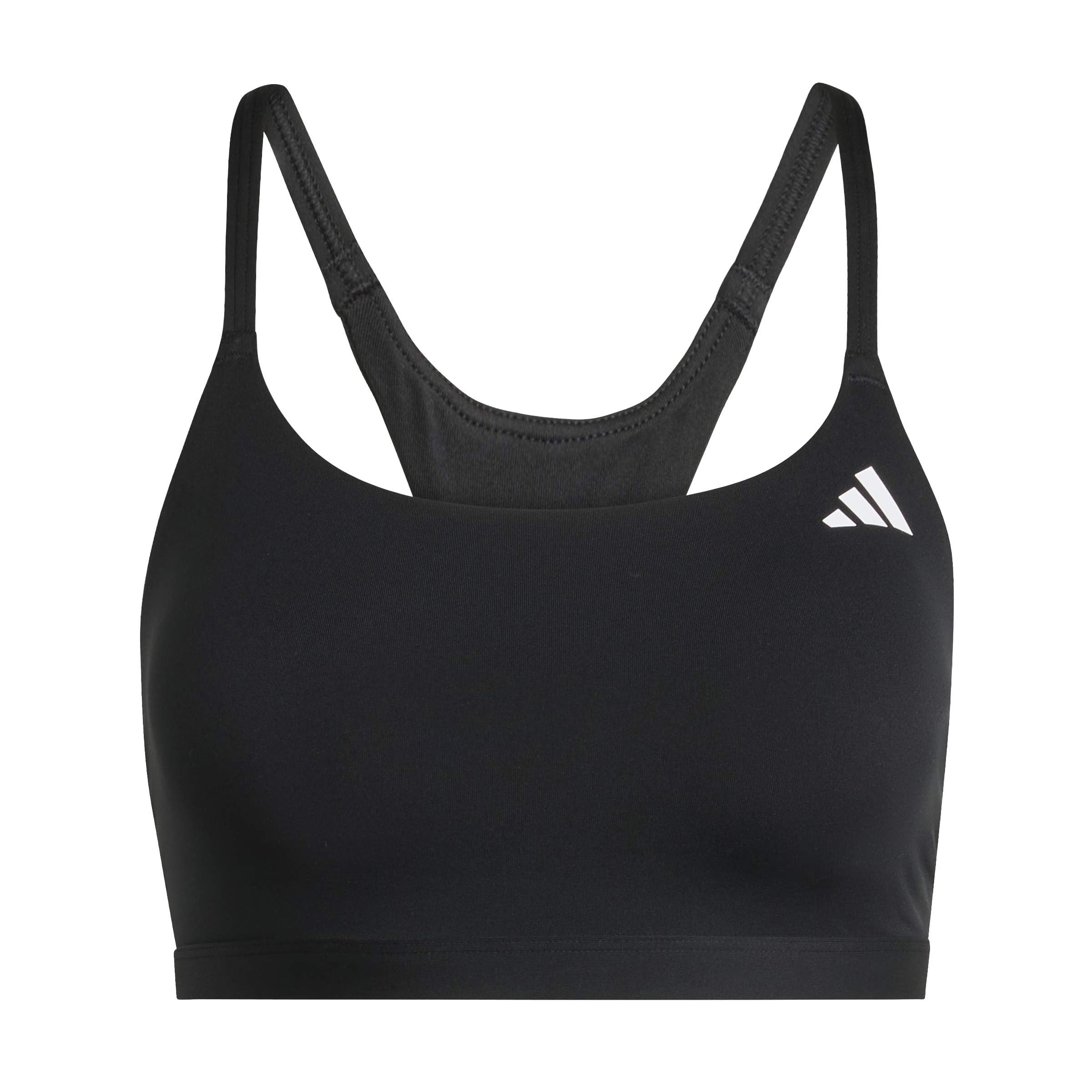 adidas Women's Optime Essentials Workout Light Support Bra, Black, XS