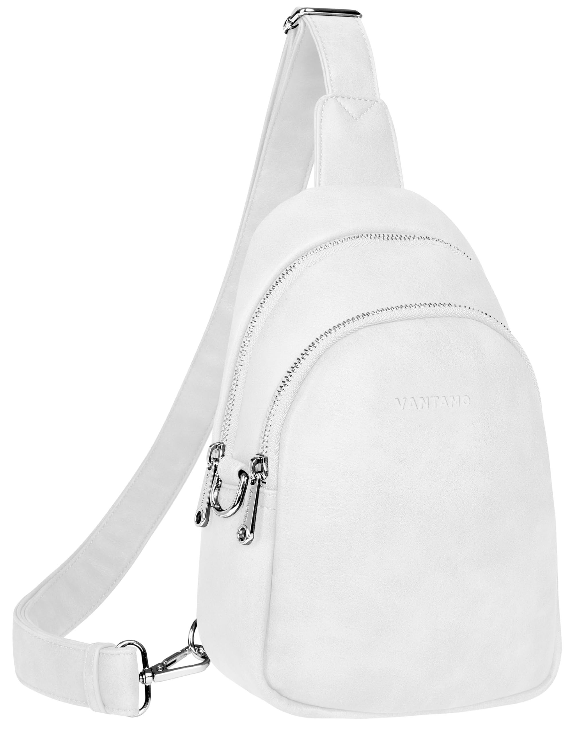 Vantamo Umhängetaschen für Damen: RFID-Blockierung, veganes Leder, Umhängetasche mit Anti-Taschendiebstahl-Clip