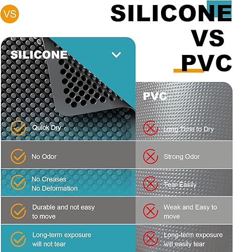 Miniatura 3 de Tapete de silicona para puerta de interior, secado rápido, fuerte succión y lavable a máquina, perfil bajo para entrada del hogar, garaje, patio, 17