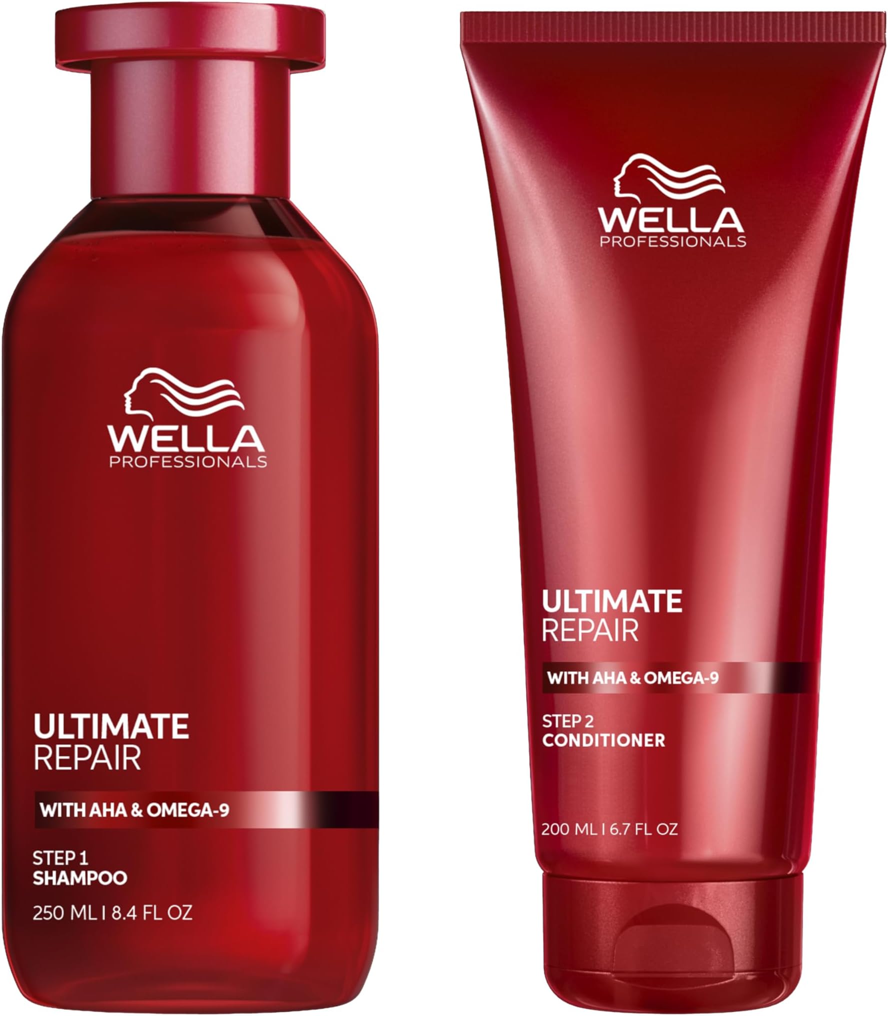 Wella Professionals Repair and Rebuild Professional Hair Care Duo for All Types of Hair Damage, Ultimate Repair Shampoo 250ml and Conditioner 250ml Bundle