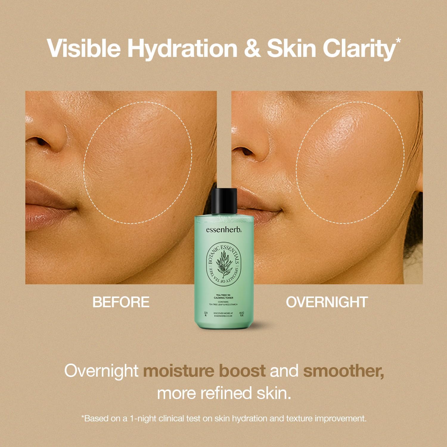 Tea Tree 90 Calming Toner – Daily Face Toner for Oily & Sensitive Skin, Helps Soothe Redness and Control Sebum, Formulated with Tea Tree and Rice Powder, Korean Skin Care (10.82 fl oz)