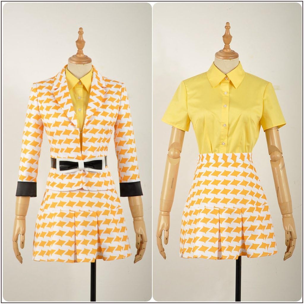 Yejue Women Cosplay Costume School Uniform Dress Classic Yellow Blazer Skirt Set Halloween Party Outfit - Image 5
