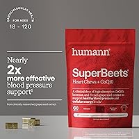 Vista 4 de humanN SuperBeets Heart Chews Advanced - 100mg de CoQ10 Plus Extracto de Remolacha y Extracto de Semilla de Uva, 60