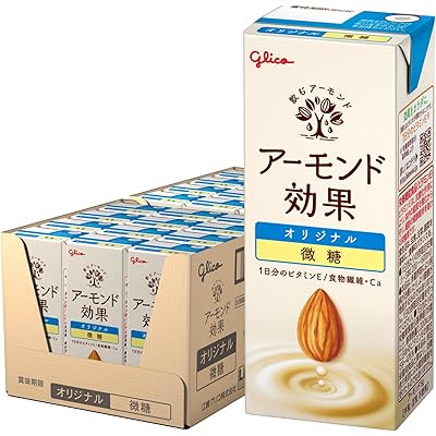 アーモンド効果 オリジナル 微糖 江崎グリコ 常温保存可能 ビタミンE 食物繊維 アーモンドミルク 200ml×24本